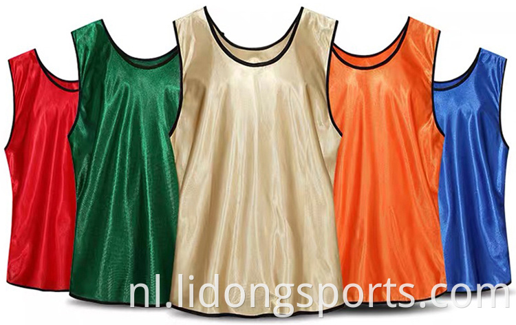 2021 2021 Lidong Groothandel Custom goedkope sublimatie voetbalvesten omkeerbaar sportvoetbaltraining Vest